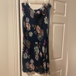 Jackport Floral Skirt - Navy and Pink